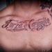 Tattoos - Black and Gray Quote on Chest - 58138